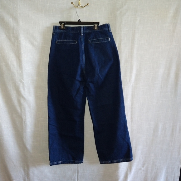 Forever 21 wide leg high rise denim jeans cropped size 27 - Picture 5 of 15